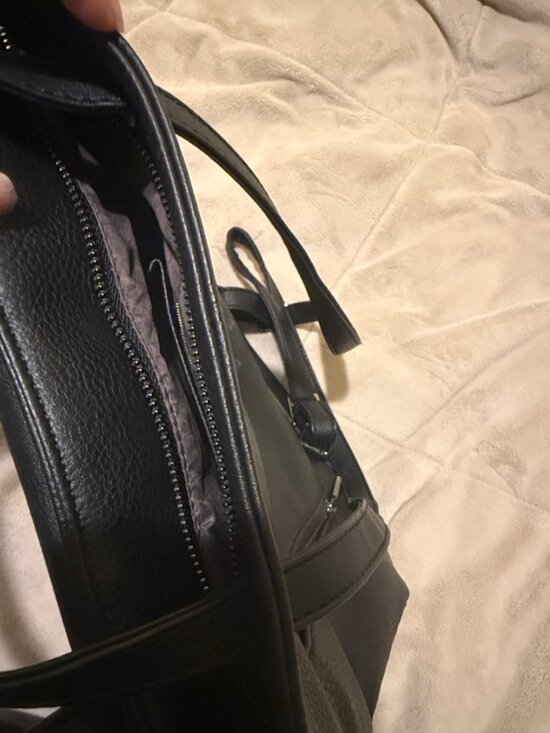 NWT Matt & Nat Black Vegan Leather Bag with Top Handles